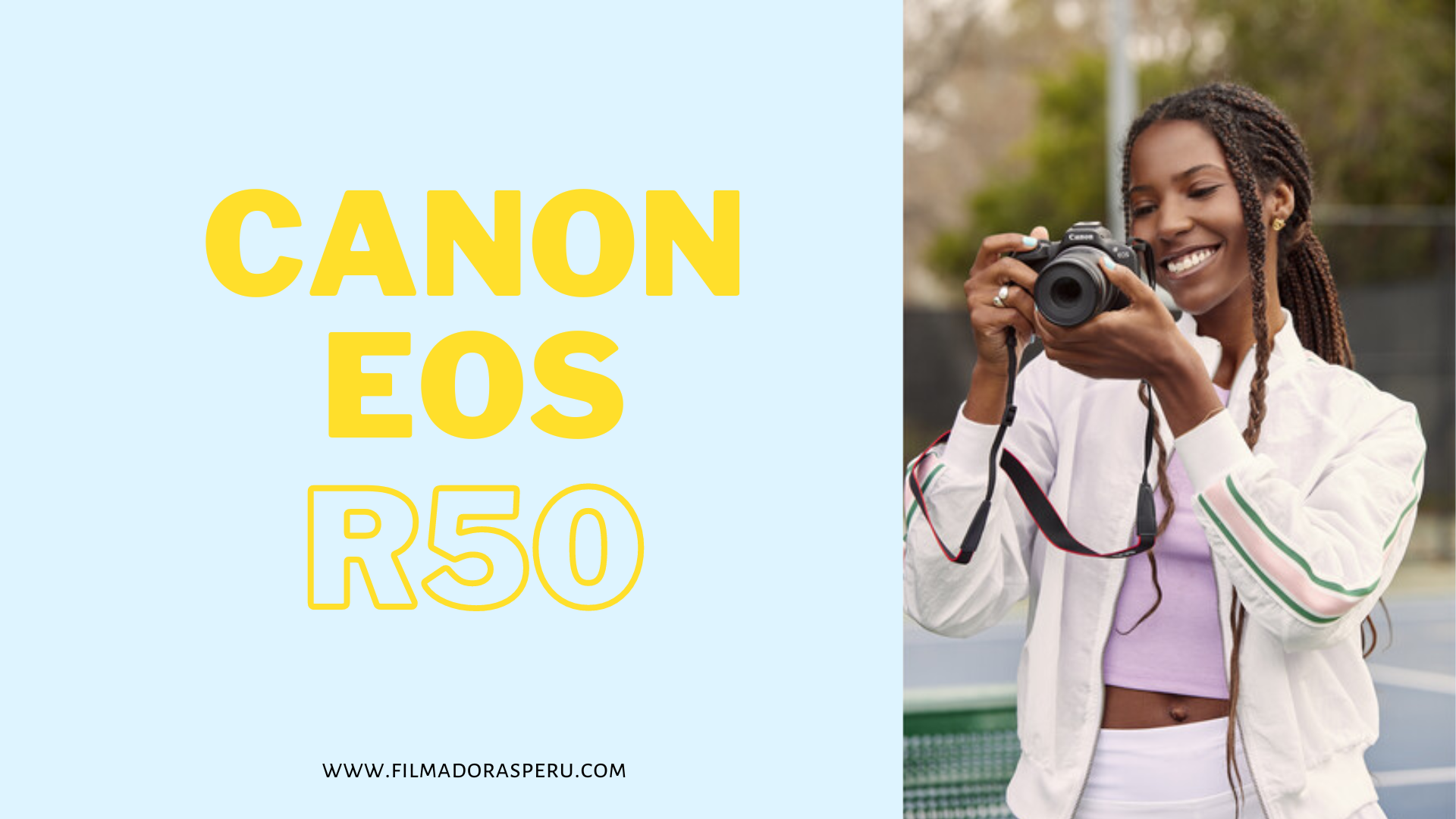 Canon : Manual del producto : EOS R50 : Nombres de las partes