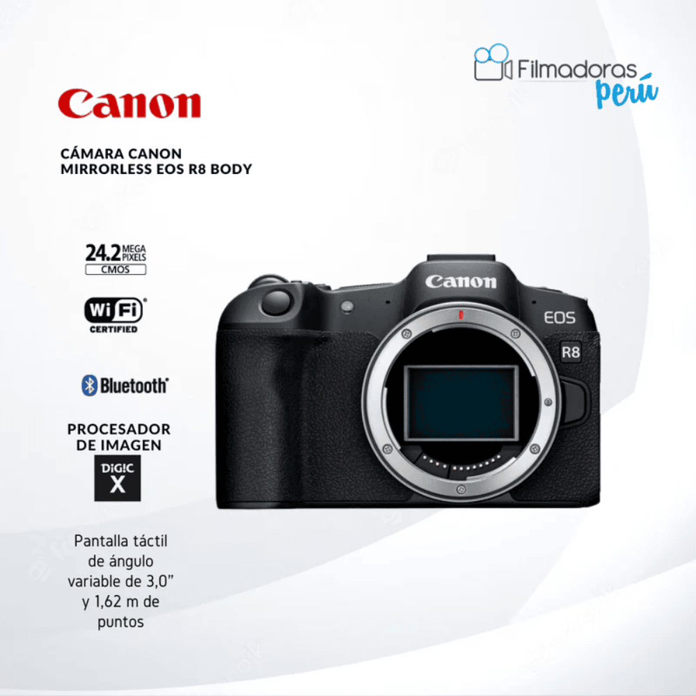 Cámara Canon Mirrorless EOS R8 body - Filmadorasperu