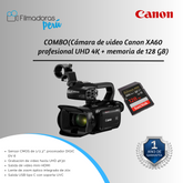 Combo video (Cámara de video Canon XA60 +memoria de 128GB)