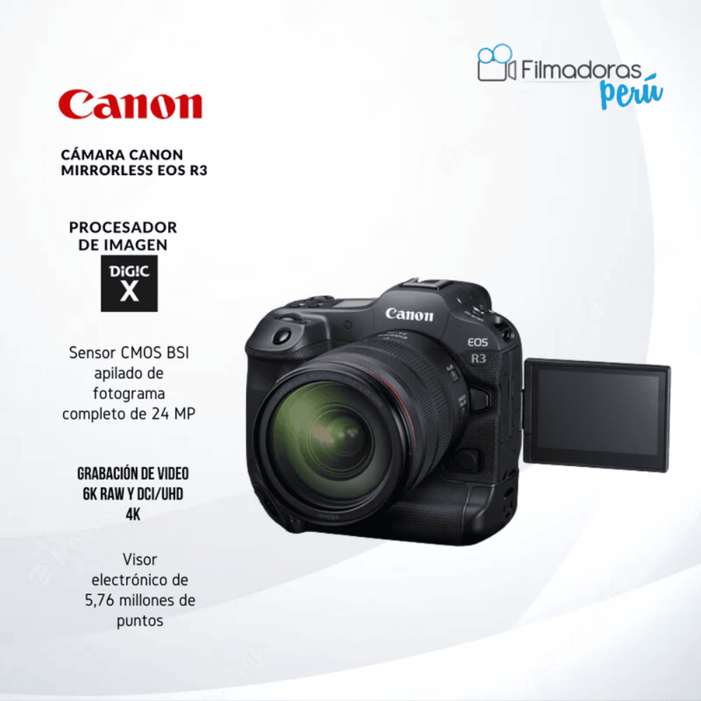 Cámara Canon Mirrorless EOS R3 - Filmadorasperu