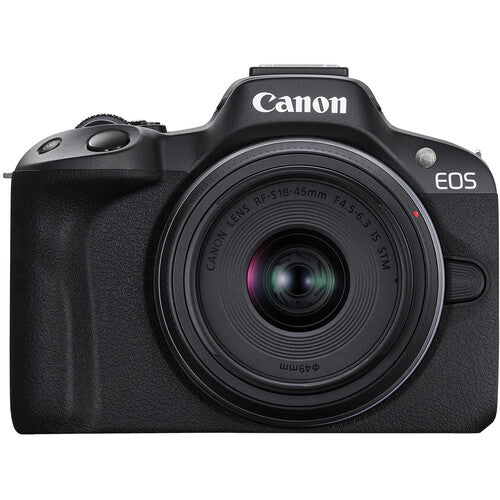 Cámara Canon Mirrorless EOS R50 con lente de 18-45 mm - Filmadorasperu
