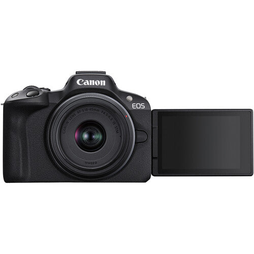 Cámara Canon Mirrorless EOS R50 con lente de 18-45 mm - Filmadorasperu