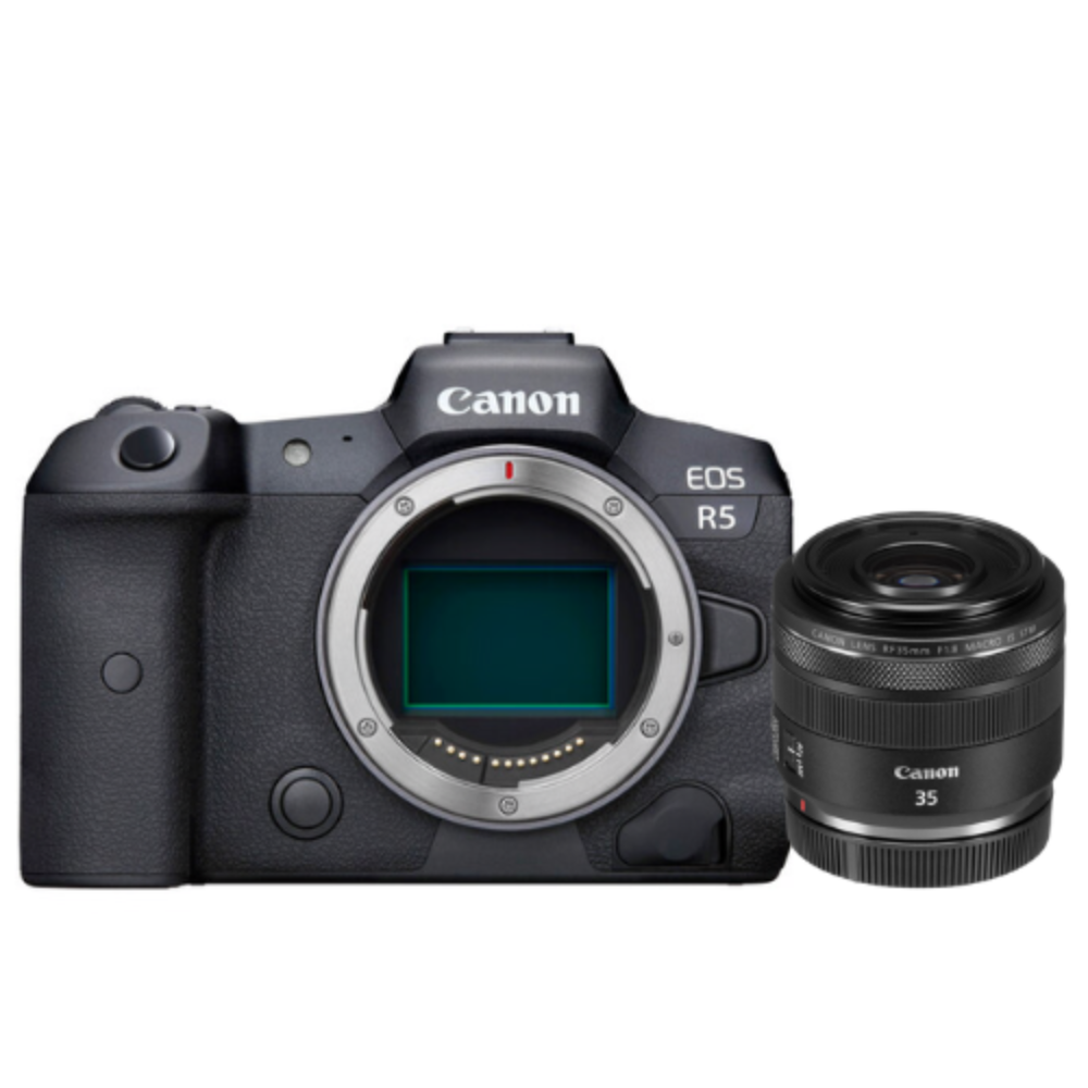 Cámara Canon EOS R5 con lente RF 35mm f1.8 macro is stm - Filmadorasperu
