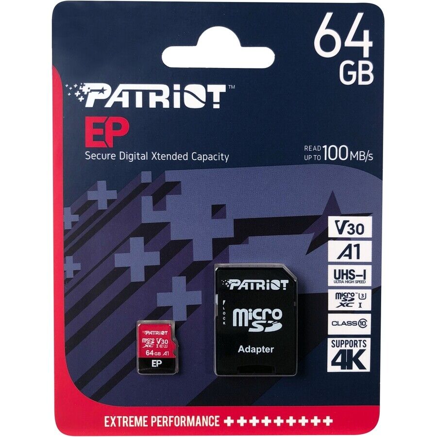 Recibe una Memoria Patriot de 64 GB Clase 10 con la Compra de tu Cámara