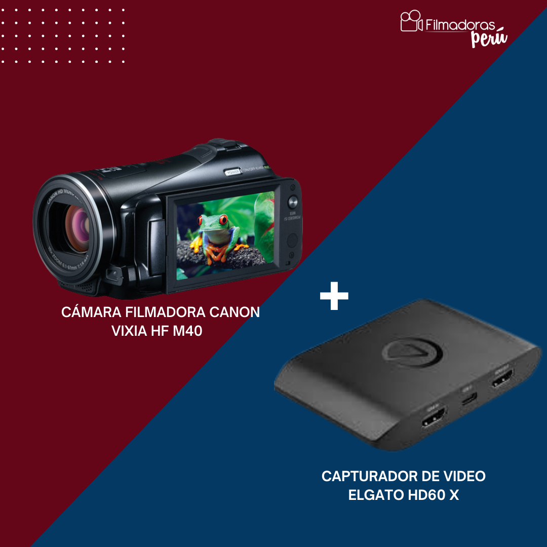Paquete Streaming Canon HF M40 + Elgato HD60 X (2da Mano)