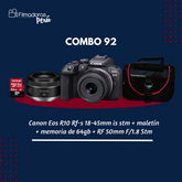 COMBO 92 (Canon Eos R10 Rf-s 18-45mm is stm + maletín + memoria de 64gb + RF 50mm F/1.8 Stm)