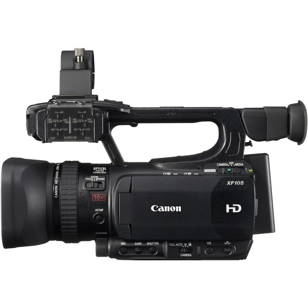 Cámara de video profesional Canon XF105 HD con SDI (2da mano) con detalle