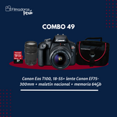 Combo 49 (T100, 18-55+EF75-300 + Estuche + Memoria)