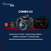 COMBO 63 (t7 18-55 + 50mm + Memoria+ estuche)