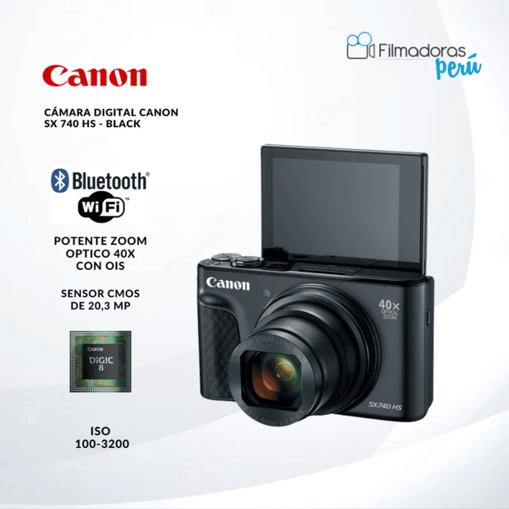 Canon PowerShot SX740 HS 20.3MP WiFi Plata