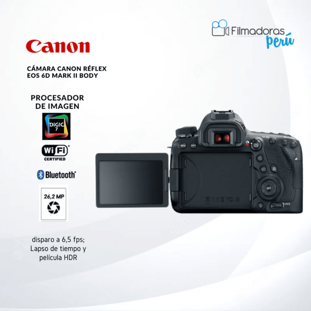 Cámara Canon Réflex Eos 6D Mark II Body - Filmadorasperu