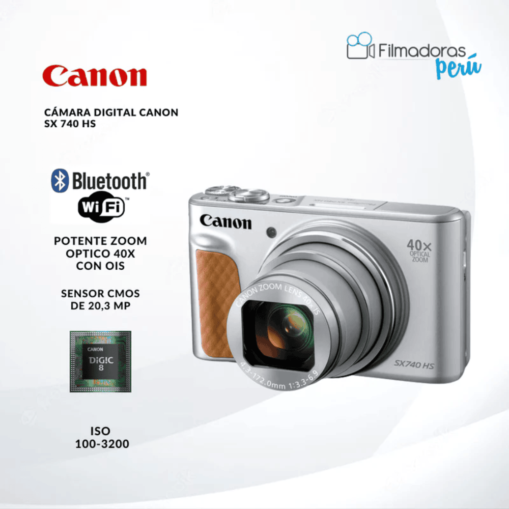 Cámara Digital Canon Powershot SX740 HS IS Plata - Cámara compacta APS foco  fijo - Compra al mejor precio