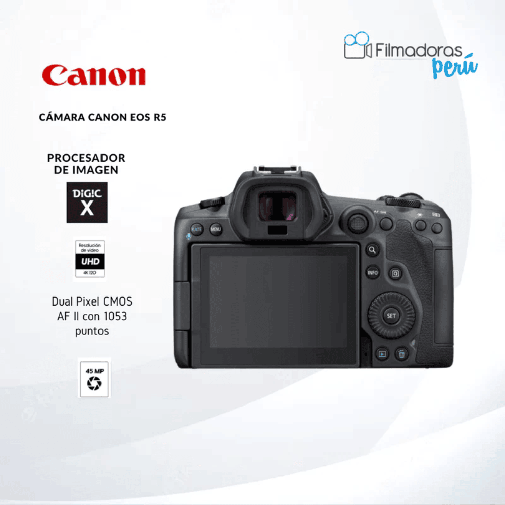 Cámara Canon EOS R5 Solo Body - Filmadorasperu