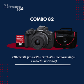 Cámara Canon Mirrorless EOS R50 con lente de 18-45 mm - Filmadorasperu