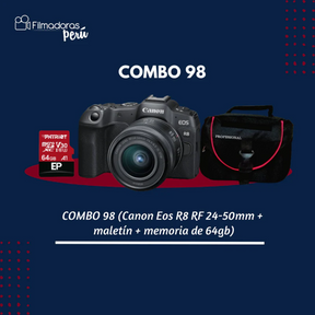 Cámara Canon Mirrorless EOS R8 con lente RF 24-50 mm is stm - Filmadorasperu