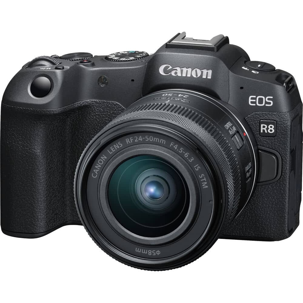 Cámara Canon Mirrorless EOS R8 con lente RF 24-50 mm is stm - Filmadorasperu
