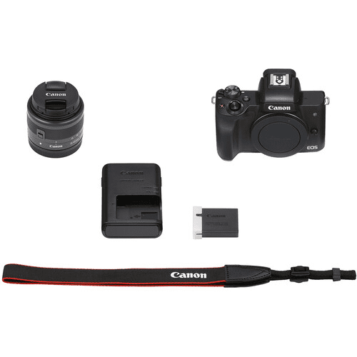 Cámara Canon Mirrorless EOS M50 Mark II 15-45 (2da mano) - Filmadorasperu