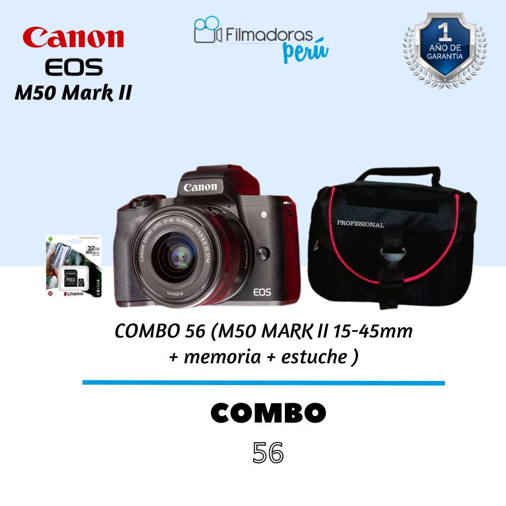 COMBO 56 (M50 MARK II 15-45 mm + memoria + estuche )